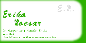 erika mocsar business card